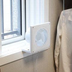 창문환풍기 이동식환풍기 주방 욕실 저소음환풍기 무타공 설치, 중형