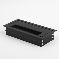 알루미늄 사각 전선캡 블랙 (내경 128x58mm), 1개