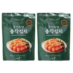 피코크 조선호텔 총각김치 1kg x 2팩 냉장, 2개