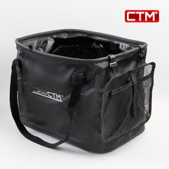 CTM 캠핑 설거지통 접이식 물통 다용도 방수 가방 야외 취사 용품 30L, 설거지통 사각 30L -블랙