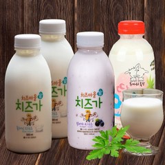 [ 슈퍼맨푸드] 임실 치즈마을 수제 요거트 세트 구성 500ml 4병 (플레인 2개+블루베리 1개+ 딸기 1개), 4개