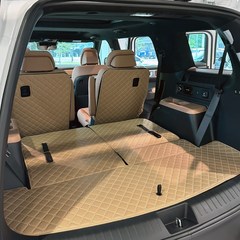 현대 디올뉴싼타페 MX5 (23년~) 자동차 트렁크매트 + 2열등받이, 5인승 분리형, 새들브라운