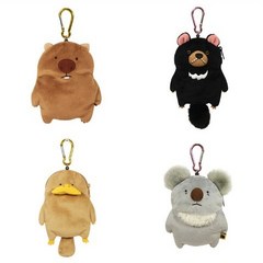 곰 코알라 오리너구리 웜뱃 동전지갑 키링
