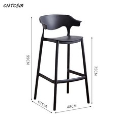 CNTCSM체어바 테이블 의자 의자 높은 발 의자 플라스틱 의자 높은, 블랙(높이 75cm), 한 줌 구입 단가