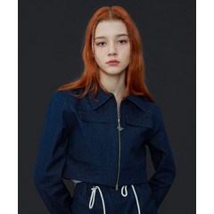 (국내배송) NASTY FANCY CLUB 네스티 팬시 클럽 NF 딜루드 투웨이 데님 자켓 (BLUE) F23QB460 DELUDE 2 WAY DENIM JACKET