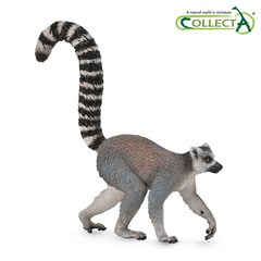 컬렉타 알락꼬리(호랑이꼬리) 여우원숭이 야생 동물 피규어 장난감 모형