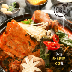 김가네 식탁 감자탕 3kg (5-6인분) 2팩/국내산 돈등뼈 (본사배송)