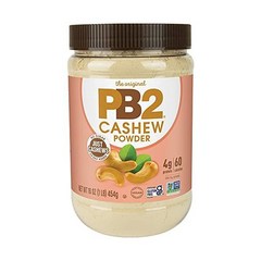 PB2 가루 캐슈 버터 무설탕 453g, 1파운드(1팩)