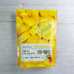 델파이팜 냉동 애플망고 다이스 3kg (1kg x 3팩) 아이스 망고 얼린망고, 3개, 1KG