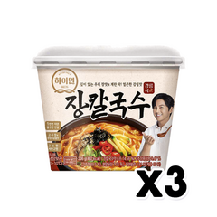 하이면 장칼국수 즉석용기큰컵 206g x 3개