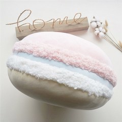 새로운 마카롱 컬러 디저트 케이크 홈 소파 베개 한국어 캔디 컬러 플러시 장식 장식품 베개 인형 인형 인형, 1, 1개