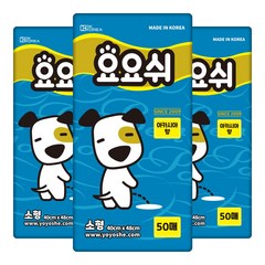 요요쉬 반려견용 배변패드 스카이 아카시아향 50매입, 3개
