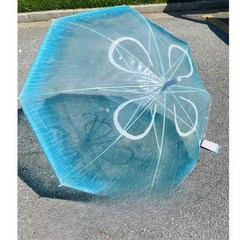 해파리 파란색 투명 우산 귀여운 깜찍한 우산