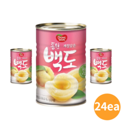 맛있는 백도 복숭아 400g 24개 제철 수확 통조림 캔 업소용 가정용 대용량 white peach can 딱딱이 말랑 부드러운 고당도 과일안주 황도캔 술안주 맥주안주 마른안주