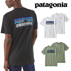 파타고니아 P-6 로고 리스판서빌리 티 남성 반팔티 반팔 티셔츠