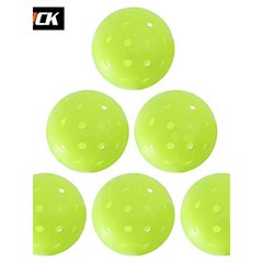 피클볼 공 세트 6개입 12개입 야외 실내용 스포츠, 형광 그린 6팩