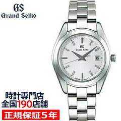 그랜드 세이코 쿼츠 여성용 시계 STGF273 화이트 메탈 벨트 캘린더 다이아몬드 포함