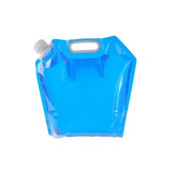 접을 수있는 물 컨테이너 가방 야외 음료 디스펜서 물 저장 주전자 요리 비상 입욕 바베큐를위한 접이식 물, 파란색, 5L 32.5cmx30.5CM, PVC, 1개