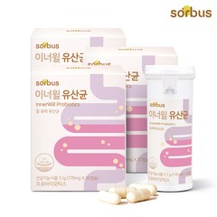 소버스 이너윌 유산균 5.1g, 30정, 3개