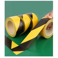 바닥 안전표시 PVC 타이거마크 테이프 검정노랑 줄무늬 마킹, 옵션_검정+노랑