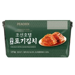 피코크 조선호텔 썰은 포기김치 1.9kg 국내산 김장 보쌈 배추 맛, 1개