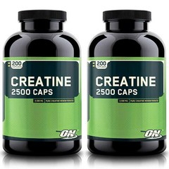 옵티멈뉴트리션 Optimum Nutrition Micronized Creatine 옵티멈 뉴트리션 미분화 일 수화물 크레아틴 캡슐, 200정, 2개