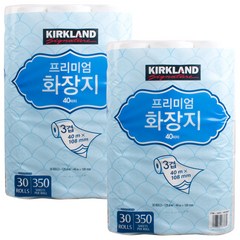 커클랜드 프리미엄 3겹 화장지 40mx30롤, 30롤, 2팩