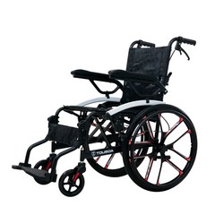 2H메디컬 프리미엄 라이트 휠체어 - 11kg 초경량 마그네슘 알루미늄 접이식 장애인 휠체어, Q06LAJ-20(화이트), 1개