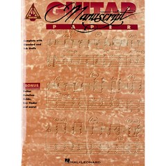오선악보 + 기타 타브악보 오선노트 Guitar Tablature Manuscript Paper Hal Leonard 할 레오나드 Made in USA