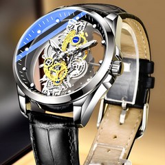 크리스토퍼와드 포이보스 투명 패션 다이아몬드 빛나는 기어 운동 디자인 남자 톱 럭셔리 남성 기계식 해골 손목 시계