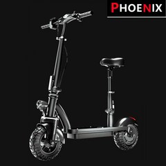 PHOENIX 전동킥보드 성인용 접이식 전동스쿠터 충전식 전기자전거 전기 스쿠터 대리운전 배달용 출퇴근용, 고급형 10A (30-40KM)