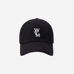 우영미 화이트 로고 볼캡 블랙 Wooyoungmi White Logo Ball Cap Black