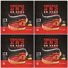 리얼 시카고피자 치즈 4판 세트, 4개, 350g