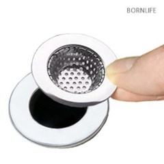 BORNLIFE 욕조 머리카락 거름망 2개 세트 (1+1), 1번-XS사이즈(외경5.5cm)2개(1+1할인)