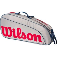 WILSON 주니어 테니스 라켓 가방 - 3팩 그레이/레드