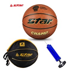 스타 챔프 그립 농구공 7호+농구공 가방+단방향 볼펌프, BB4657 농구공 + 농구공가방 A형(구) + 펌프