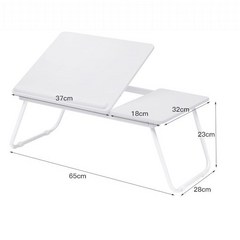 매이노 노트북 접이식 책상 노트북 테블릿 거치대 베드 테이블, 화이트