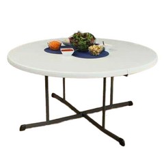 미국 라이프타임(Lifetime) 정품 대형 라운드 접이식 테이블 (152x75) 원형 탁자 식탁, 혼합색상