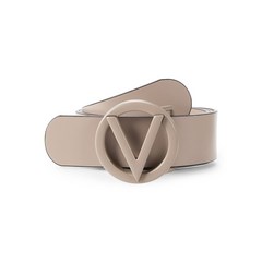 Valentino by MARIO VALENTINO 마리오 발렌티노 1.5" Logo 가죽 Belt - STUCCO 104655