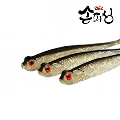 손피싱 바이트 쉐드 6개입/광어 다운샷 우럭 광어웜 채비 낚시, 멸치펄(6개입)