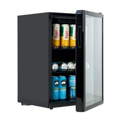 포쿨 미니 쇼케이스 냉장고 KVC-72 72L, 블랙