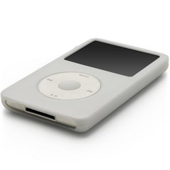 iPod Classic 80GB 120GB 얇은 160GB 아이팟 비디오 30GB 실리콘 케이스 (10.5mm 두께의 얇은 장치 만 맞음), White