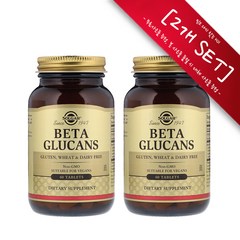 [사은품증정] 솔가 베타 글루칸 200mg 60정 Solgar Beta Glucans 200mg 60 Tabs, 바세린 1개, [2개 SET] : 200mg, 2개, 60개