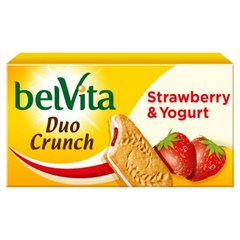 [영국발송] 4팩 벨비타 브렉퍼스트 비스킷 스트로베리 앤 요거트 그런치 Belvita Biscuit Strawberry & Yogurt Crunch 253G, 4개