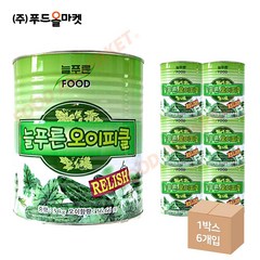 푸드올마켓_ 늘푸른 오이피클 랠리쉬 3kg 한박스 (3kg x 6ea), 6개