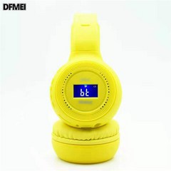 DFMEI N65BT 헤드셋 블루투스 무선 스포츠 블루투스 TF 카드 FM 라디오 블루투스 이어폰 트리플, 노란색