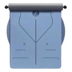 두꺼운 안미끄러지는 필라테스매트 투톤 TPE 요가매트 +전용가방 10mm, 푸른 색