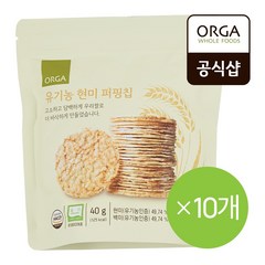 [올가] 유기농 현미 퍼핑칩 10개 (40g), 40g