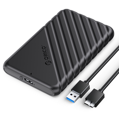 오리코 2.5인치 USB 3.0 to SATA HDD/SSD 케이스 25PW1-U3, 블랙, 1개