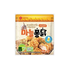 [삼성에프에스]롯데햄 마늘퐁닭 순살 / 매콤마늘치킨 200g 2종 (냉동제품), 마늘퐁닭 순살치킨